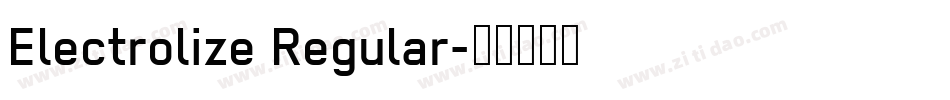 Electrolize Regular字体转换